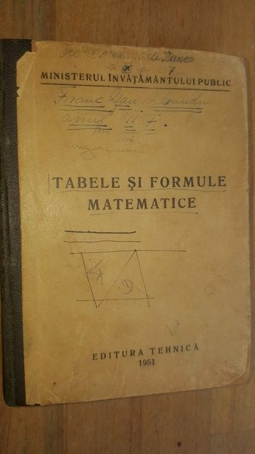 Tabele si formule matematice 1951