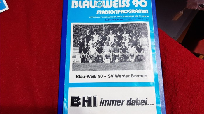 program Blau-Weib90 - Werder Bremen