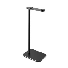 Suport stand pentru casti Edman Square, Aluminiu, Negru