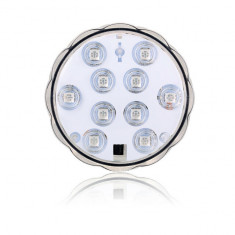 Lampa subacvatica RGB cu 10 LED si telecomanda foto