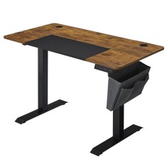 SONGMICS Birou cu reglaj electric pe inaltime, memorie cu 4 inaltimi, 60x120x(72-120)cm, maro rustic Household NewTrend