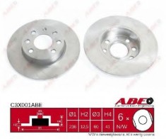 Disc frana OPEL ASTRA F Hatchback (53, 54, 58, 59) (1991 - 1998) ABE C3X001ABE