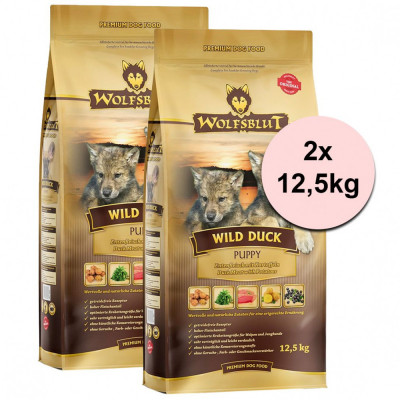 WOLFSBLUT Wild Duck Puppy 2 x 12,5 kg foto