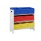 Raft depozitare pentru camera copilului, 3 rafturi, Alb, H 62 cm