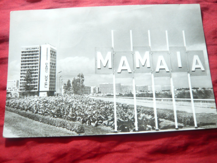 Ilustrata Mamaia crculat 1966 Hotel Parc