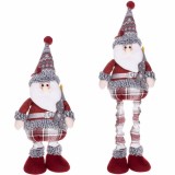 Figurina Craciun, Mos Craciun, picioare telescopice, inaltime extensibila 57-80cm Household NewTrend