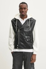 Karl Lagerfeld Jeans geacă bărbați, culoarea negru, de tranzitie, A1M15005