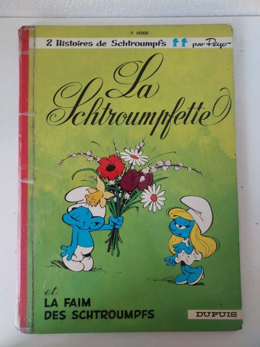 Benzi Desenate La Schtroumpfette, franceza 1975, DUPUIS, strumfi