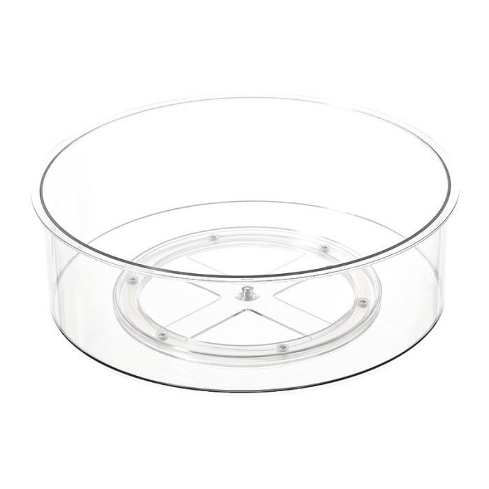 Suport rotativ pentru condimente, flippy, multifunctional, rotund, 360 de grade, pentru bucatarie, plastic, 30.5x30.5x10 cm, transparent