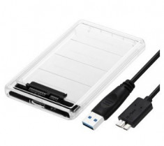 Rack HDD/SSD, SATA ? USB 3.0, 2.5inch, Transparent foto