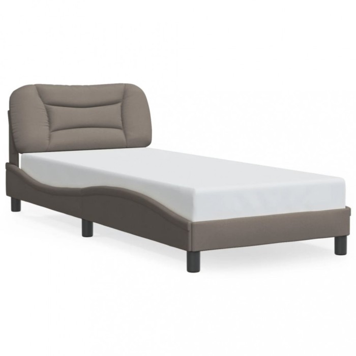 Cadru de pat fara saltea Hvar Taupe 80x200 cm tesatura