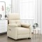 Fotoliu rabatabil electric, crem, material textil - 2