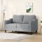 Gossi canapea cu 2 locuri, gri deschis, 140 cm, material textil