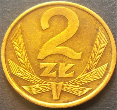 Moneda 2 ZLOTI - POLONIA, anul 1988 *cod 2688 foto