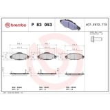 Placute frana Toyota Yaris ( P1) 01.99-12.05, Fata, BREMBO