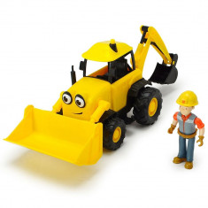 Excavator Dickie Toys Bob Constructorul Action Team Scoop cu 1 figurina Bob foto