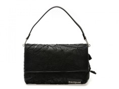 Geanta DESIGUAL neagra, SAXPBO, din piele ecologica