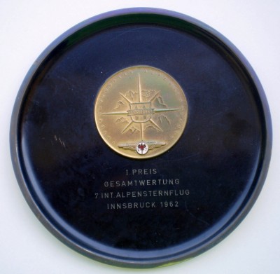 O.124 PLACHETA AVIATIE AUSTRIA INNSBRUCK 1962 I. PREIS FLIEGER SEKTION foto