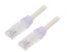 Cablu patch U/UTP Cat6 LSZH alb 0.5m