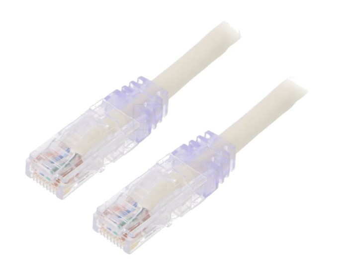 Cablu patch U/UTP Cat6 LSZH alb 0.5m