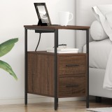 vidaXL Dulap de noapte Stejar brun 30 x 48 x 61 cm Lemn compozit