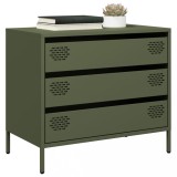 Gossi dulap, verde masliniu, 68x39x58,5 cm, otel laminat la rece
