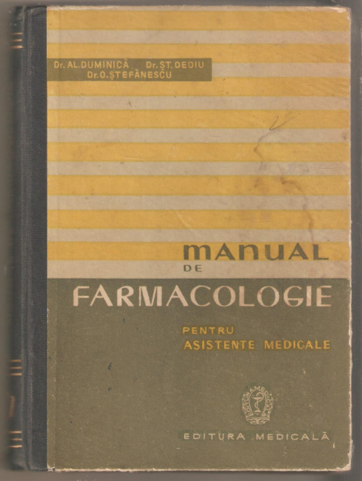Manual de farmacologie pentru asistente medicale