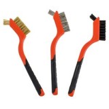 Set 3 Perii de Sarma 18cm, Maner Ergonomic, Otel Inoxidabil, Nylon si Alama, CMCLASS