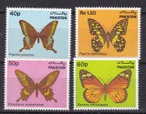 Pakistan 1983 fauna fluturi MI 579=582 MNH ww80