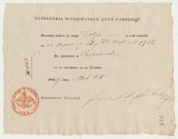 Valahia 1849 inam sigiliul caimacam Costache Cantacuzino decont transport cu caii de poștă la Targoviste semnat Secretarul statului Ioan Al Filipescu
