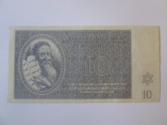 Rara! Ghetoul Terezin/Cehoslovacia 10 Kronen/Coroane 1943 in stare foarte buna foto