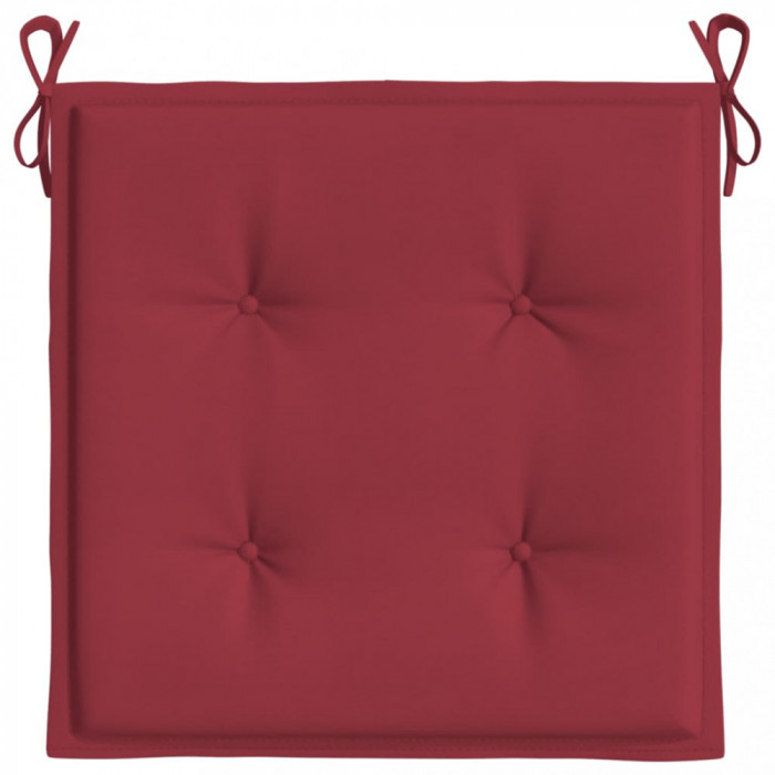 Perne scaune gradina 4 buc. rosu vin 50x50x3 cm tesatura Oxford GartenMobel Dekor