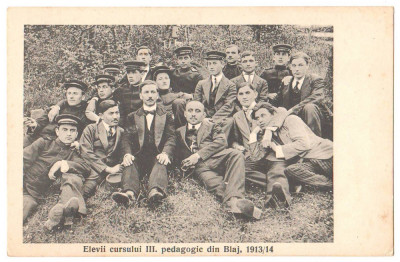 SV * BLAJ * ELEVII CURSULUI III PEDAGOGIC 1913 - 1914 foto