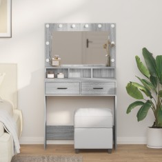 vidaXL Masă de Toaletă Gri Sonoma 79 x 41 x 135 cm Lemn compozit
