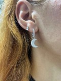 Cercei din argint -MOON - Luna- cod ARG42E, Argintboutique
