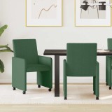 Cumpara ieftin Scaune de dining cu roti 2 pcs Gri verde 57 x 66 x 94 cm
