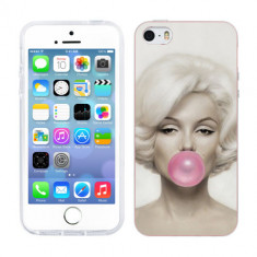 Husa iPhone 5S iPhone 5 Silicon Gel Tpu Model Marilyn Monroe Bubble Gum foto