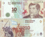 2016 ( 4 IV ) , 10 pesos ( P-360a ) - Argentina