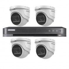 Kit supraveghere video Hikvision 4 camere interior 4 in 1, 8MP, 2.8mm, IR 30m, DVR 4 canale 4K 8MP SafetyGuard Surveillance