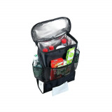 Organizator scaun auto cu geanta termica, Verk Group, 5 compartimente, negru, 28x10x35 cm