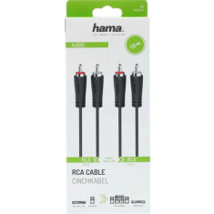 Cablu Audio Rca Hama 1.5M, Negru 205257