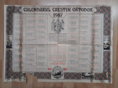 Calendar vechi Crestin Ortodox 1987 foto