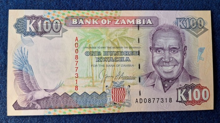 100 Kwacha nedatata - Bancnota veche Africa - Zambia - stare foarte buna UNC