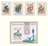 Senegal 1972 Mi 494/97 + bl 10 MNH - Jocurile Olimpice vara, Munchen, Nestampilat