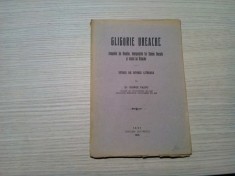 GLIGORIE UREACHE - Studiul de Istorie Literara - Giorge Pascu - Iasi,1920, 42p. foto