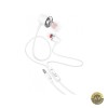 Casti Audio Hoco M107, 3.5mm, Handsfree, Microfon In-line, Alb