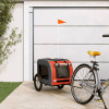 VidaXL Remorcă de bicicletă animale portocaliu/gri, textil oxford/fier