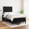 VidaXL Pat box spring cu saltea, negru, 120x200 cm, textil 3136663