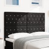 Gossi tablie cu buton cristal tuftata neagra 160 cm catifea
