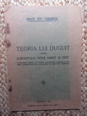 Teoria lui Duguit asupra raportului &amp;icirc;ntre drept şi stat - Erast Diti Tarangul foto